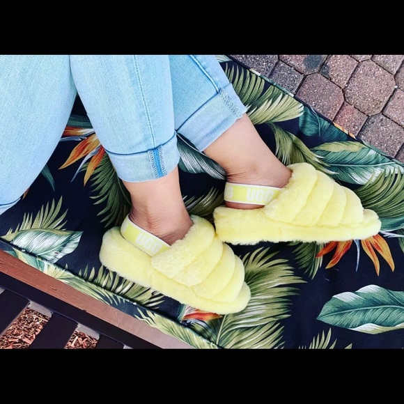 yellow fluff yeah uggs